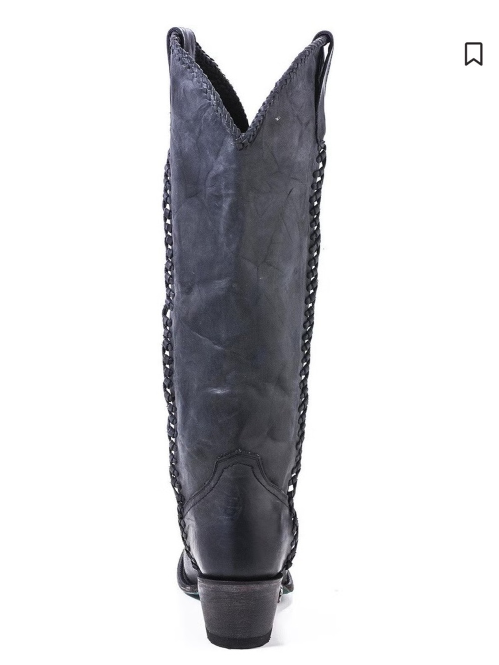 LANE WOMEN'S PLAIN JANE DISTRESSED
ROUND TOE WESTERN BOOTS in Black Size 6 - Picture 6 of 12